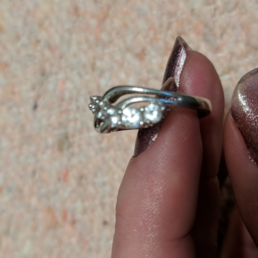 White sapphire & 925 silver ring - Picture 3 of 5